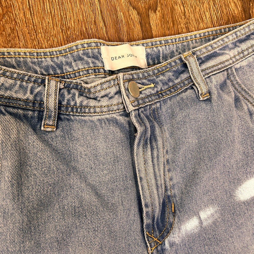 Dear John Women’s 26 Hudson
High Rise Cargo Straight Leg Denim Jeans Light Blue - Picture 4 of 9